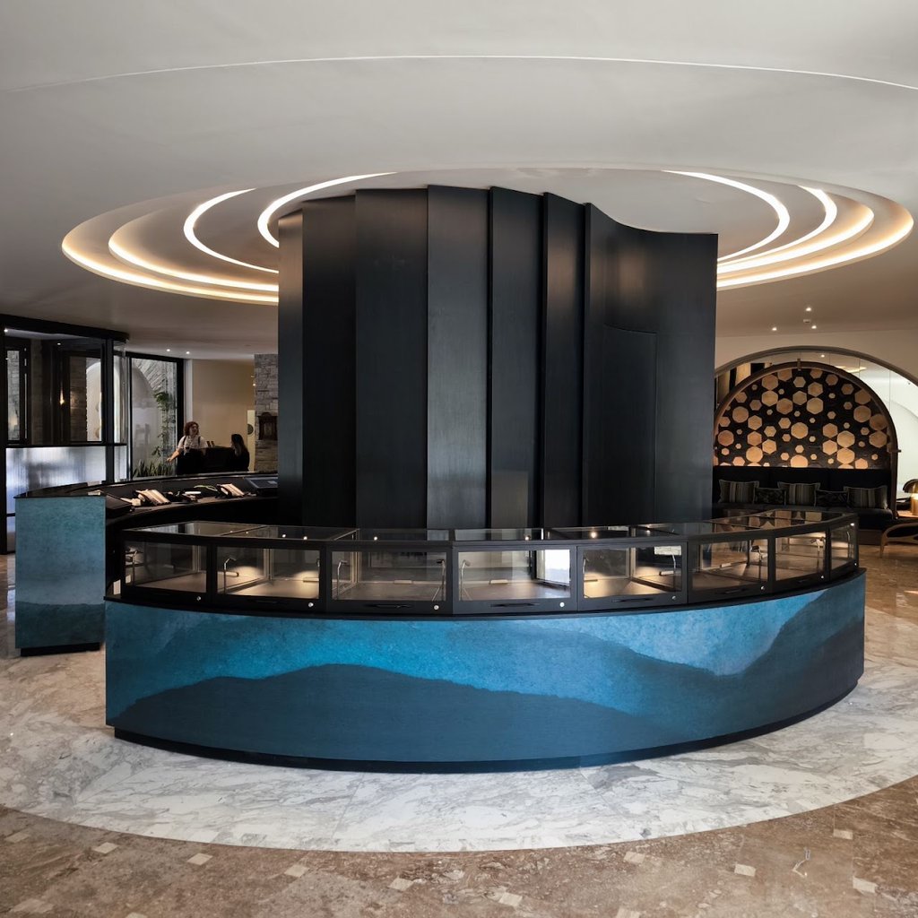 Reception Free Standing & κρυφή πόρτα ημικυκλική σε σχήμα τόξου
