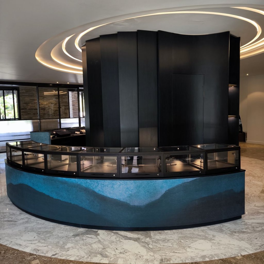 Reception Free Standing & κρυφή πόρτα ημικυκλική σε σχήμα τόξου